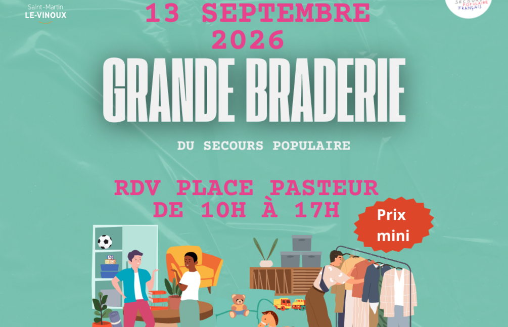 Grande braderie du secours populaire